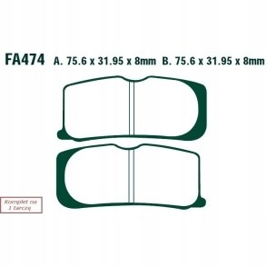 Brzdové doštičky Ebc Brakes FA474V