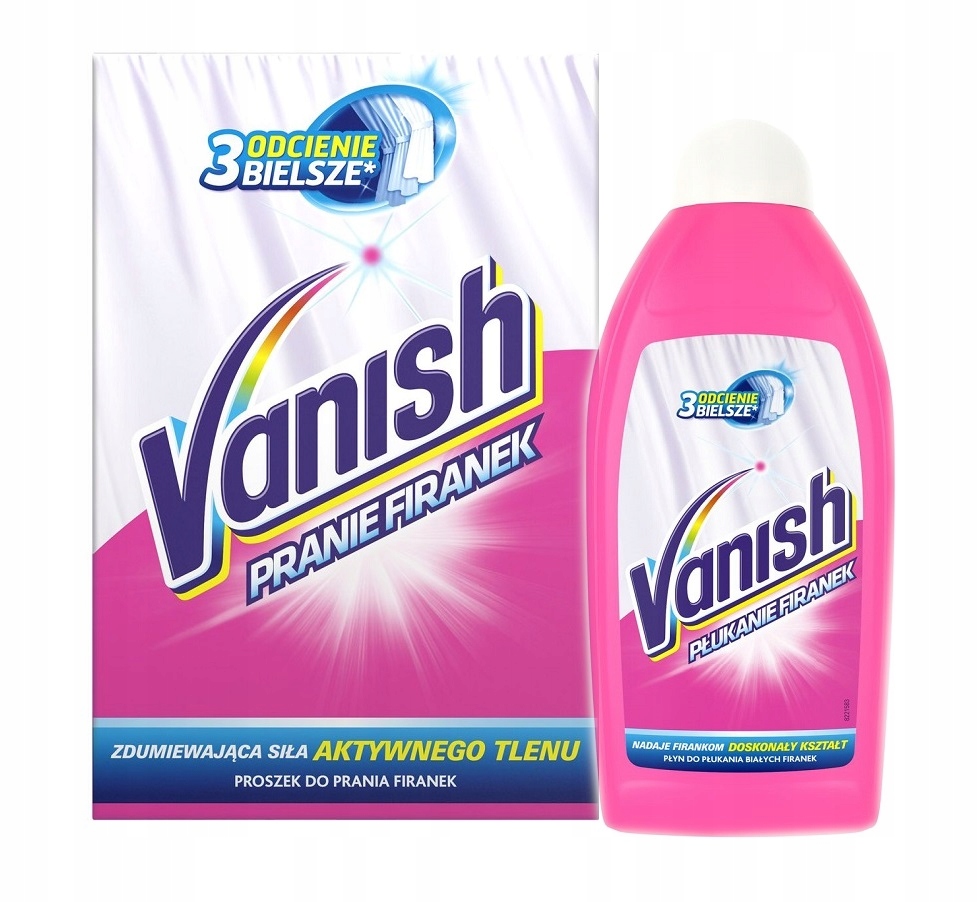 

Vanish Proszek do prania firan płyn do płukania