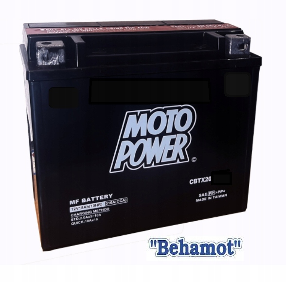 MotoPower Agm 12V 18Ah/270A CBTX20L-BS