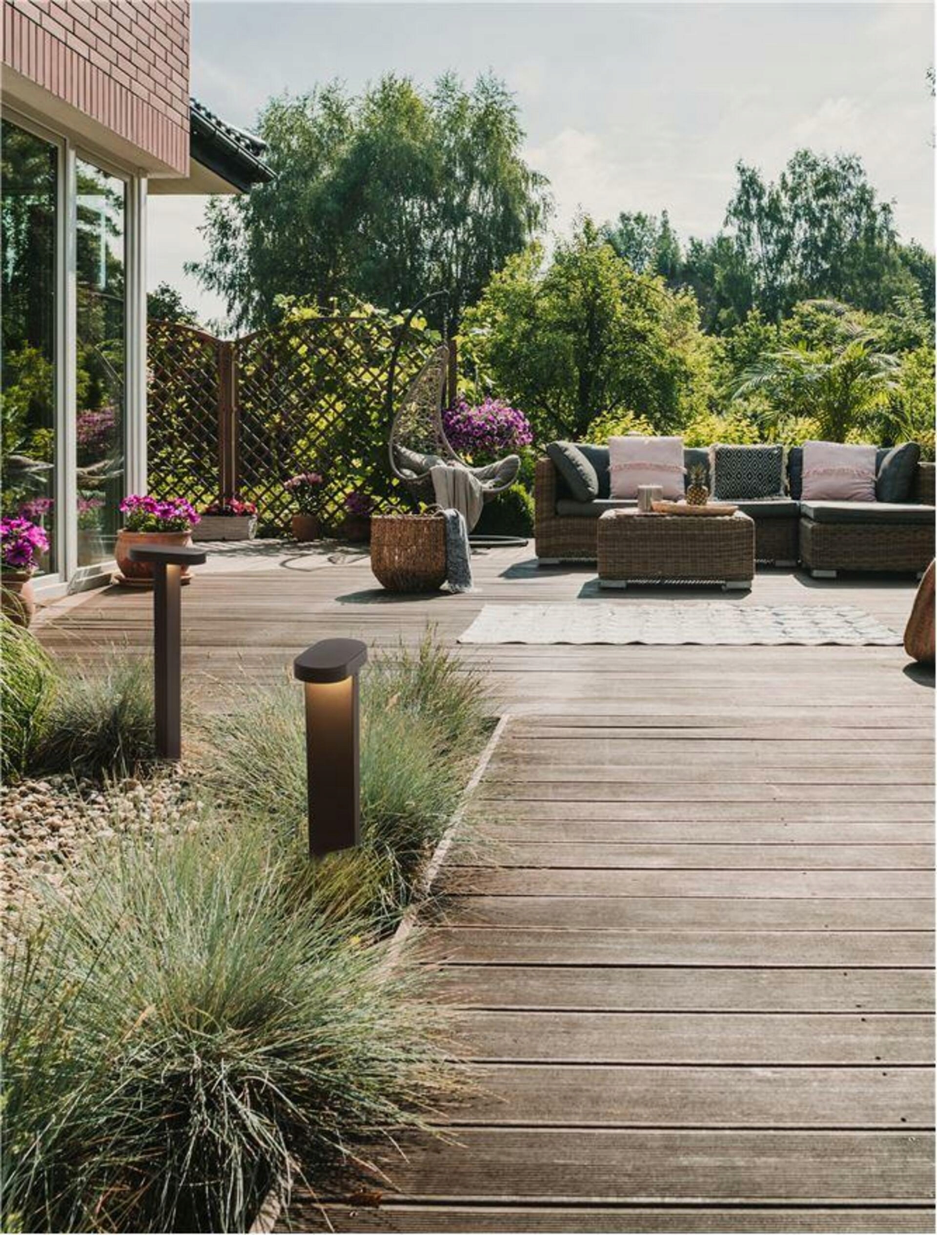 Nova Luce vonkajšie stĺpové svietidlo Ofir čierny hliník a akryl Led 10.3W 3