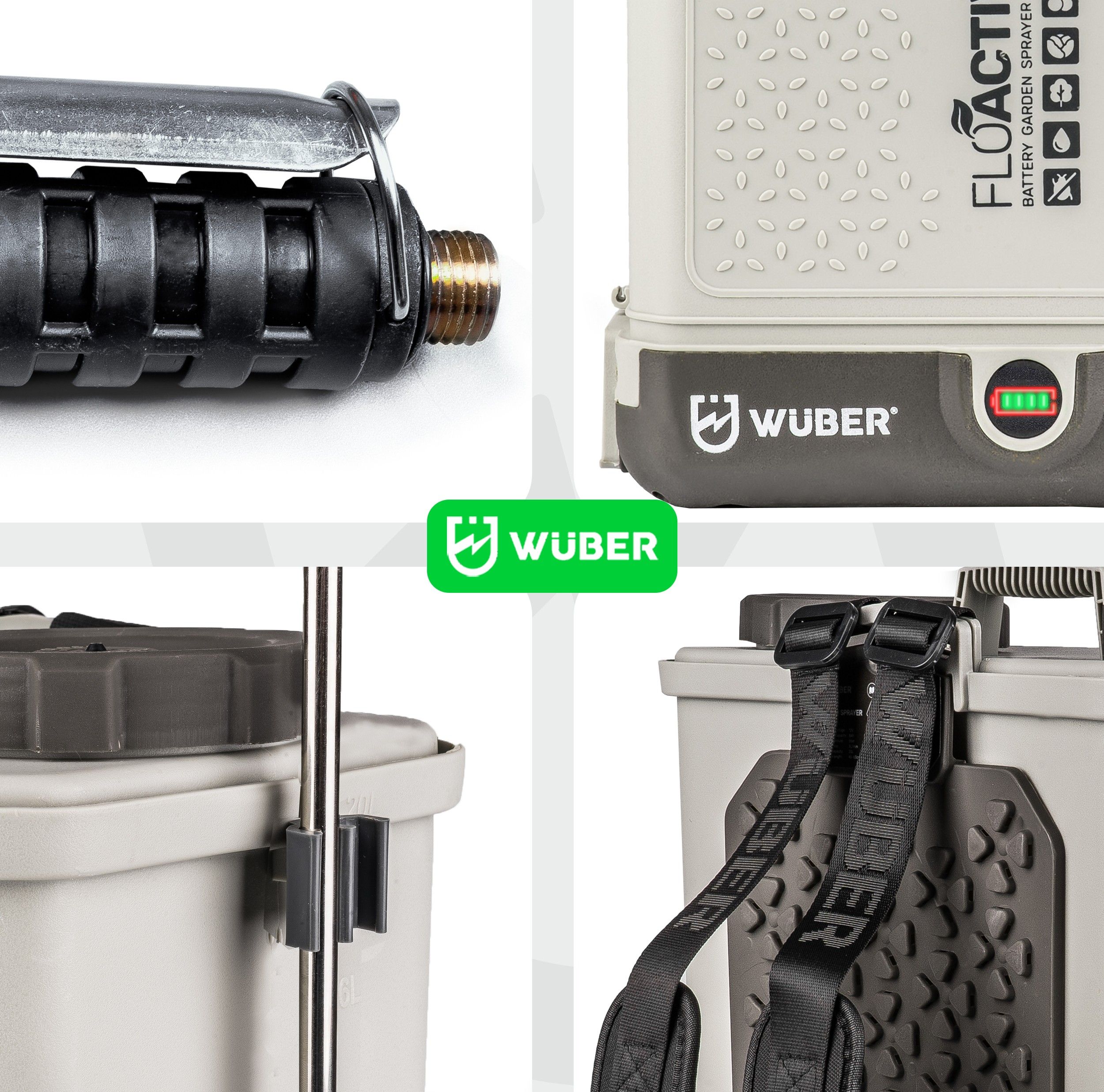 AKUMULATOROWY OPRYSKIWACZ OGRODOWY ELEKTRYCZNY PLECAKOWY 20L ZESTAW WUBER Stan opakowania oryginalne
