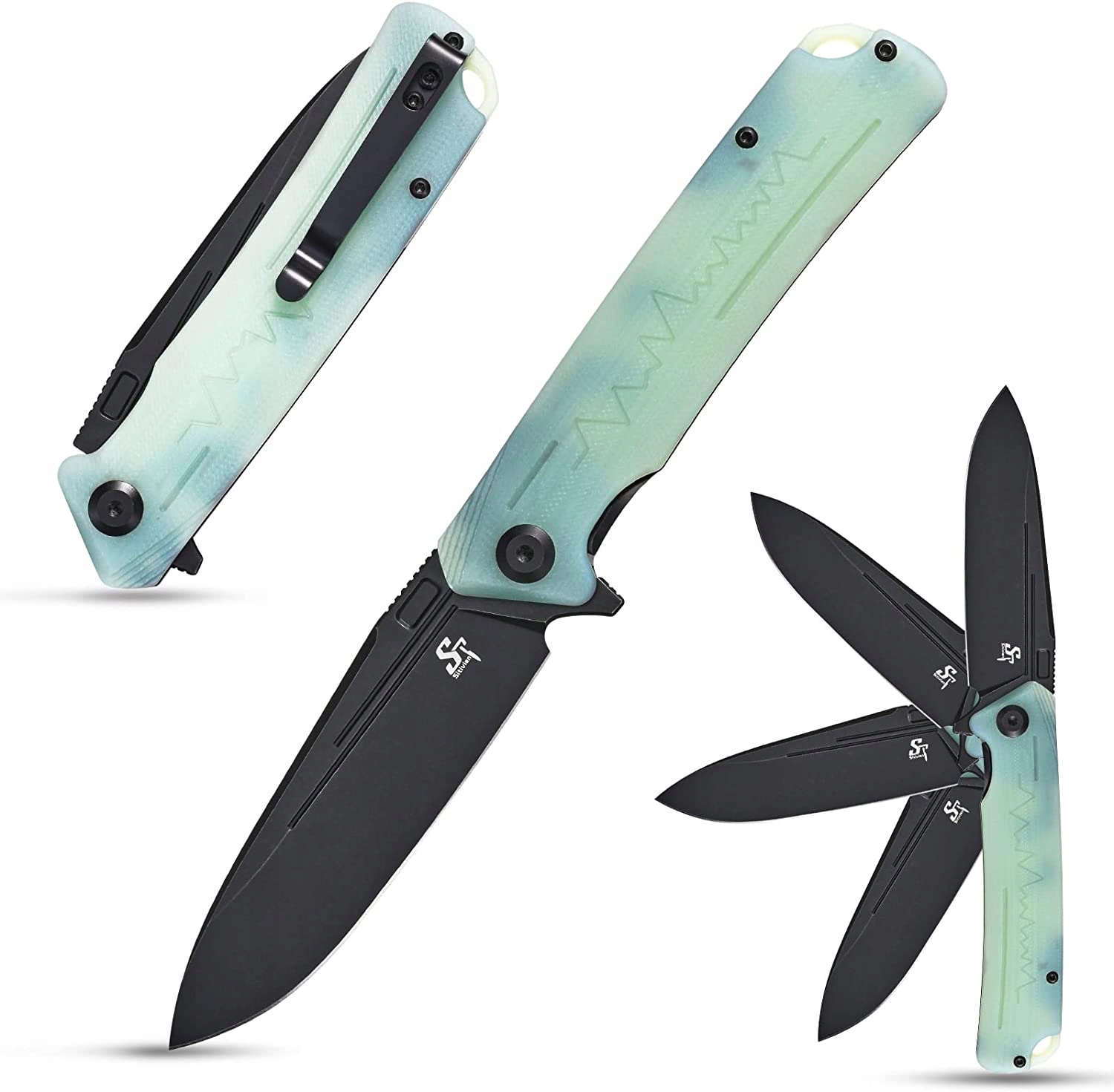 Zavírací kapesní Nůž , ocel D2, Edc survival flipper, ST136