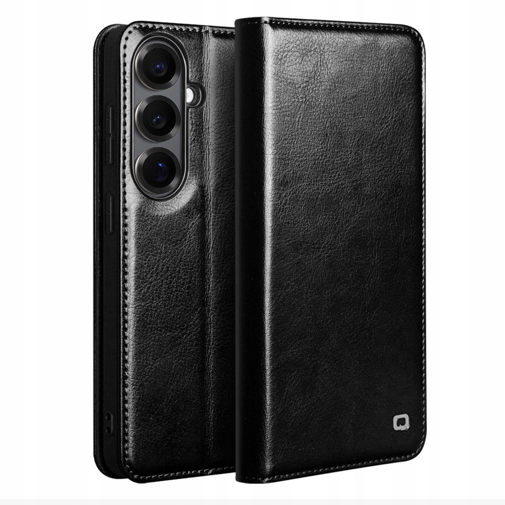 Kožené Flipové pouzdro pro Galaxy S26+ Plus, Kryt, Qialino Leather Wallet