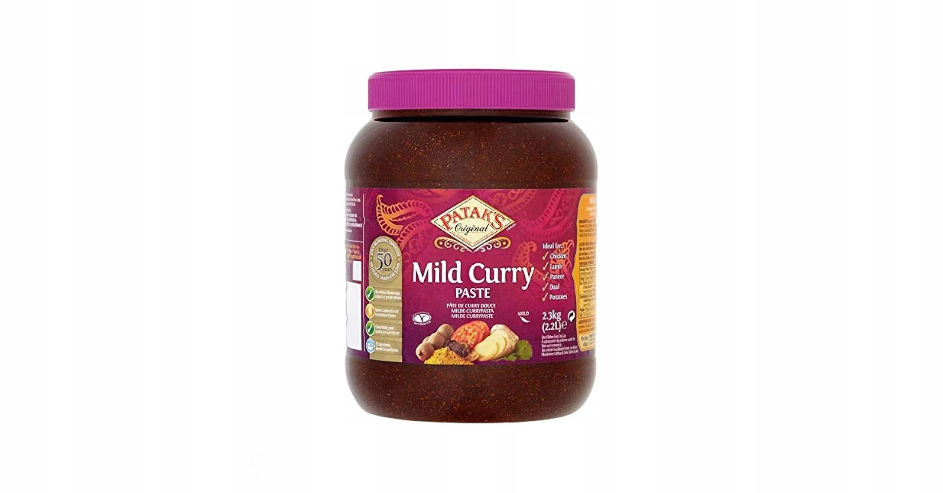 Levně Jemná kořenící pasta Mild Curry Spice Paste Pataks 2,3 kg