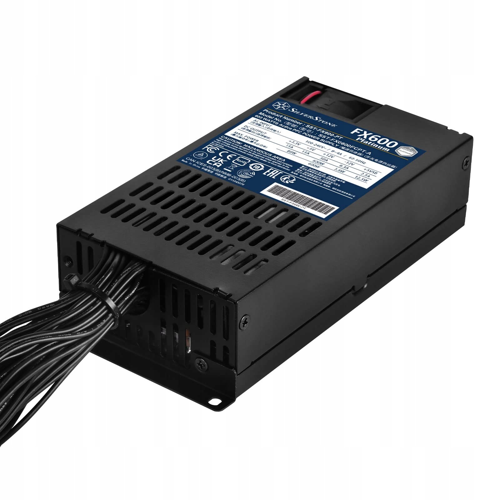Silverstone FX600 Platinum, 600 W, síťový zdroj