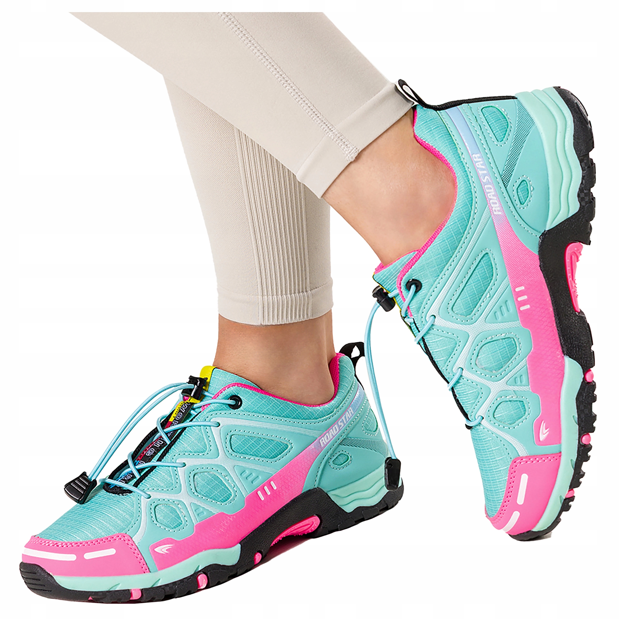 Tyrkysová sportovní Trekingová obuv pro ženy s nastavitelnou šňůrkou, velikost 39