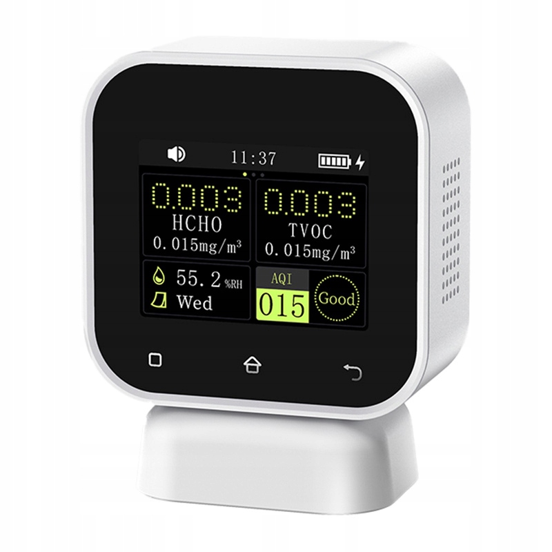 Fnirsi SFD-02 Monitor Jakości Powietrza 4w1 Hcho Tvoc Aqi Dotykowy