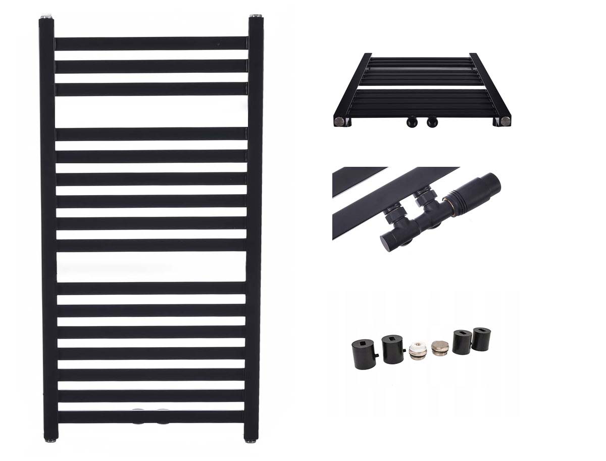 Kúpeľňový radiátor Vario 100/40 Čierny Mat 50 mm