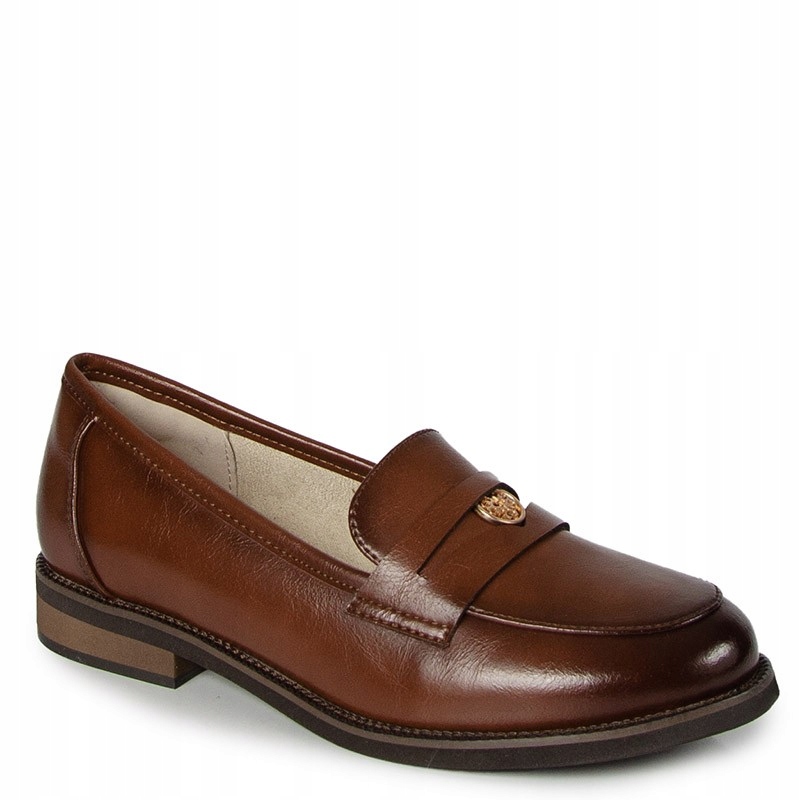Cambell 26-19301BR Hnědé Kožené Mokasíny 37