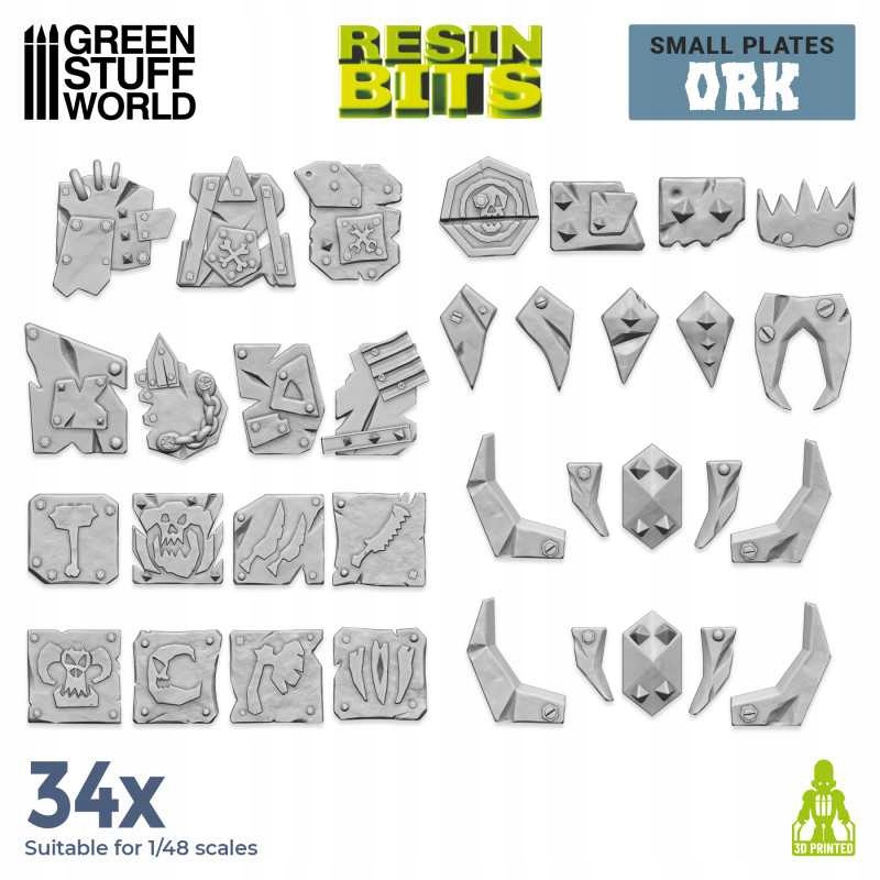 3D Printed Set - Small Ork plates 34szt.