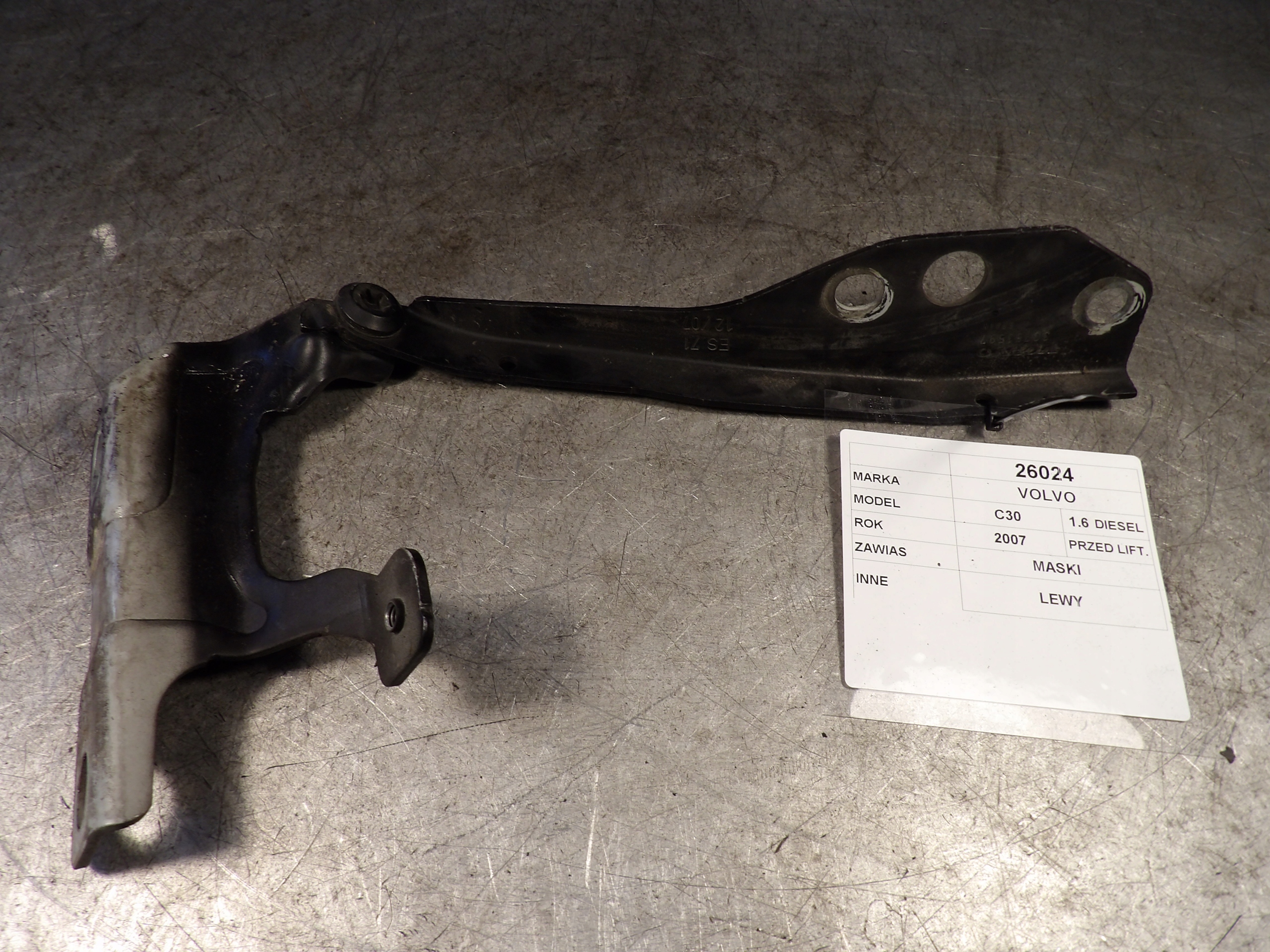 Volvo C30 hinge bonnets left 30753597