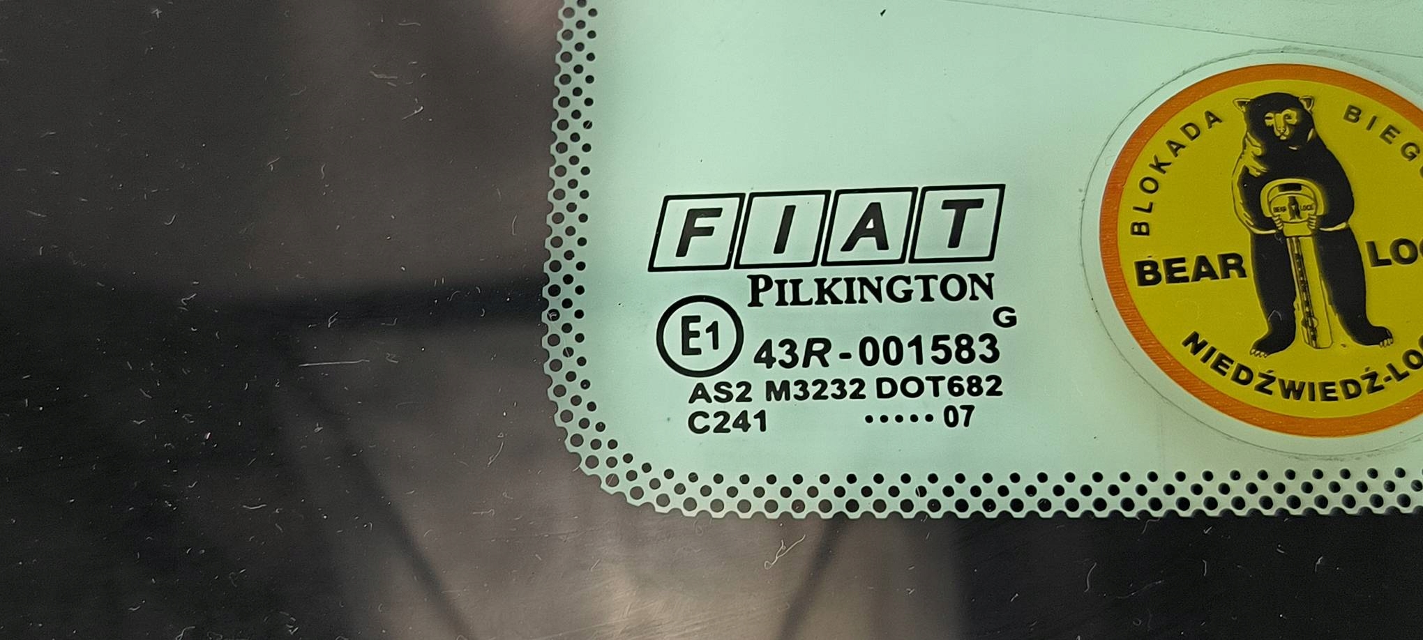 window bodywork right rear part FIAT PANDA II