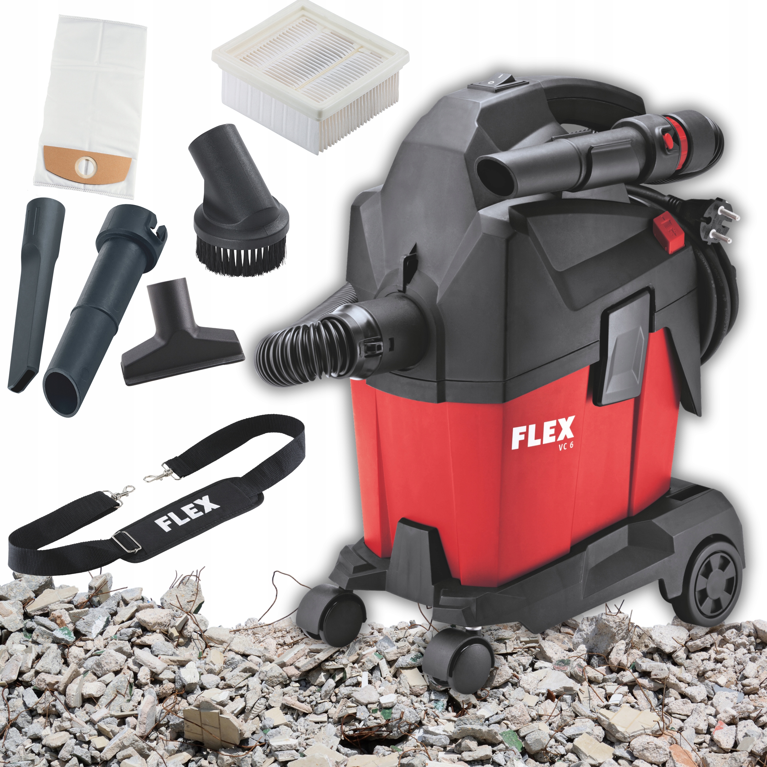 Odkurzacz Kompaktowy Flex Ręczne Czyszczenie Filtra 6L VC 6 L MC