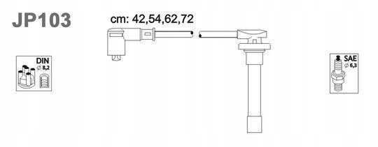 PRZEWODY ZAPŁONOWE JANMOR JP103 RCFD1207 Numer katalogowy części JP103