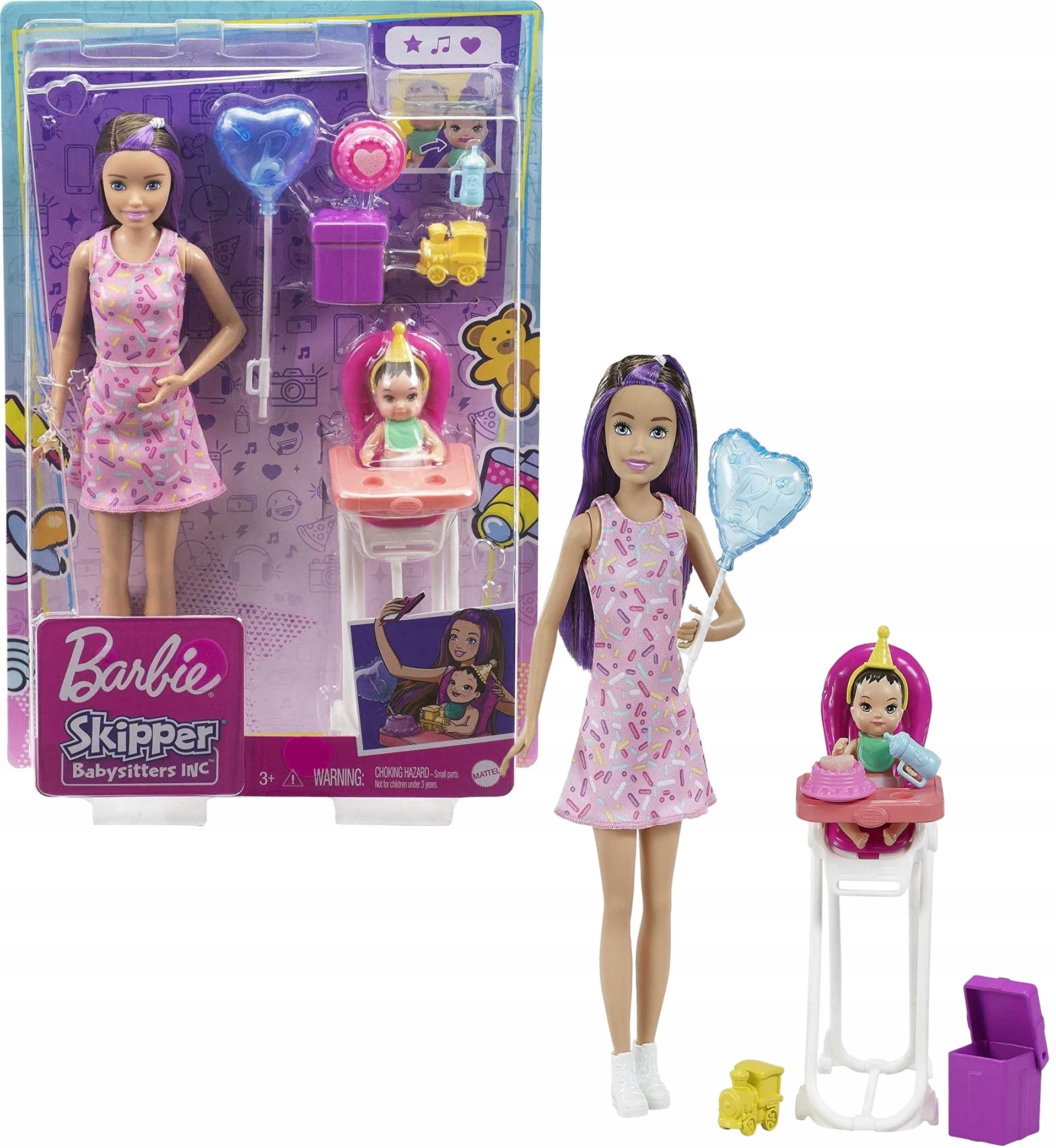 

Barbie Opiekunka Miniurodziny Zestaw Lalki