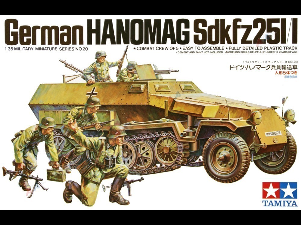 Tamiya 35020 Sd.Kfz. 251/1 Hanomag 1:35 Německý transportér Wwii