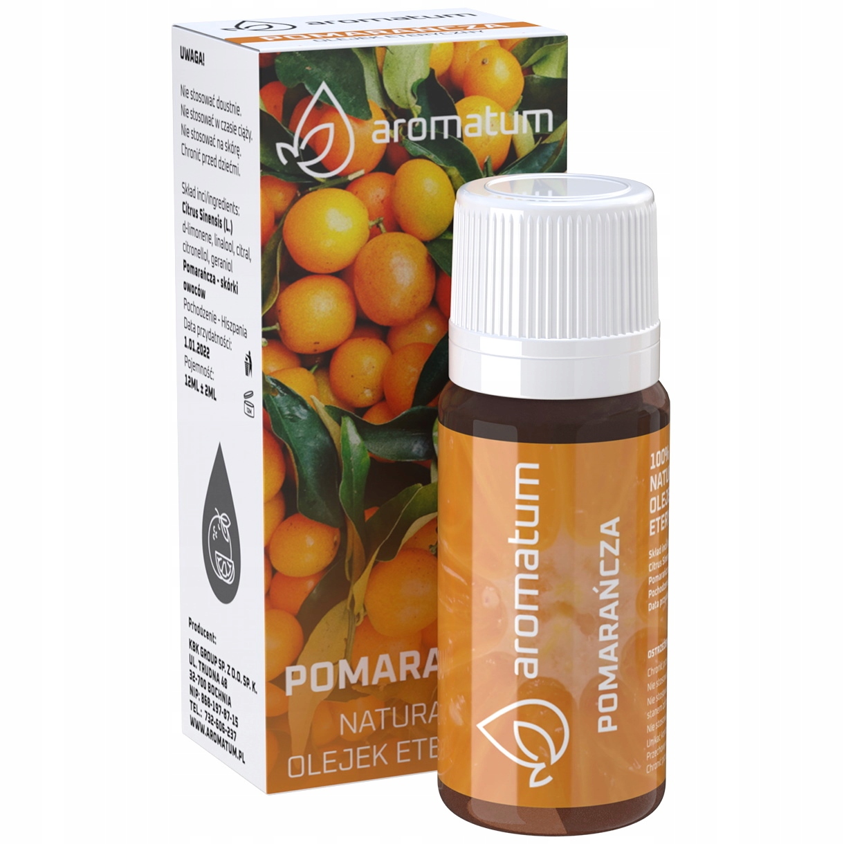 

Naturalny Olejek Eteryczny pomarańczowy 12ml