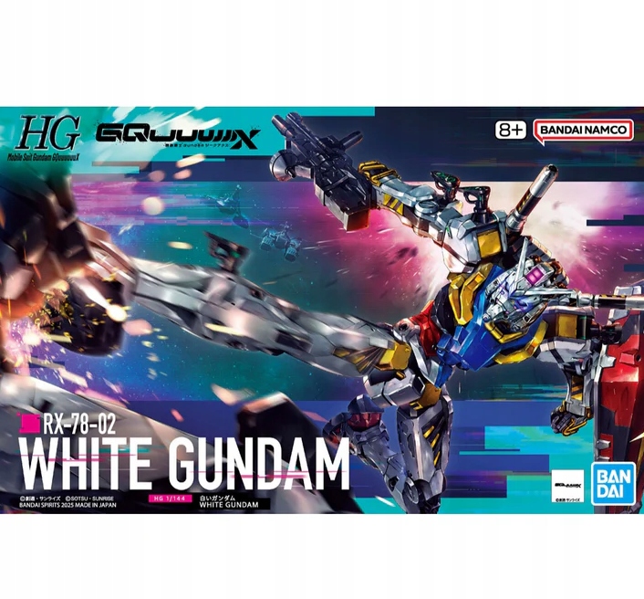 Bandai Model Skládací Gundam Hg 1/144 RX-78-02 White Gundam 1897