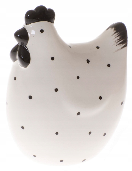 

Figurka kura ceramiczna biała w kropki 13x10cm