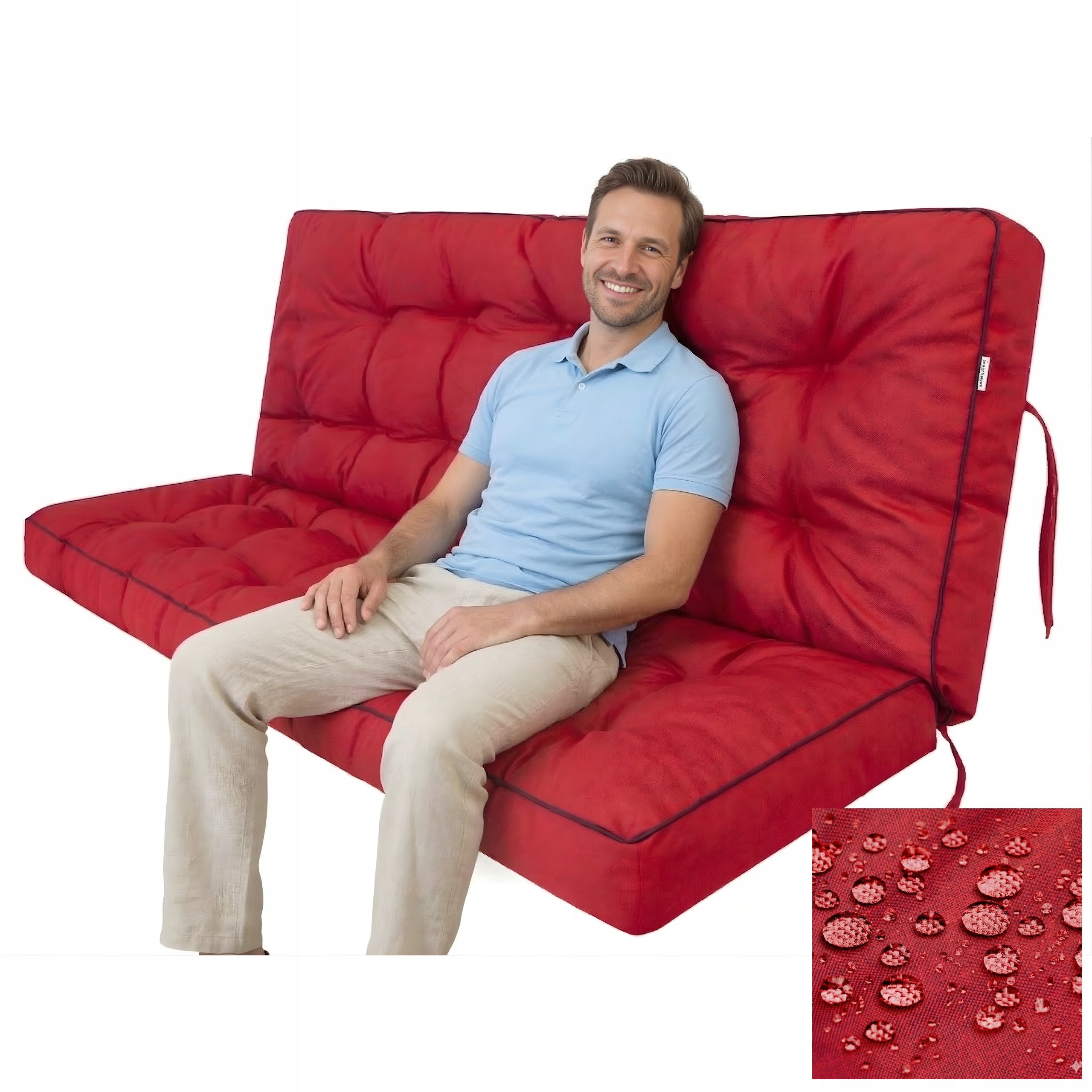 Poduška Na Hojdačku Poduška na záhradnú lavičku s opierkou Vodotesná 120 cm