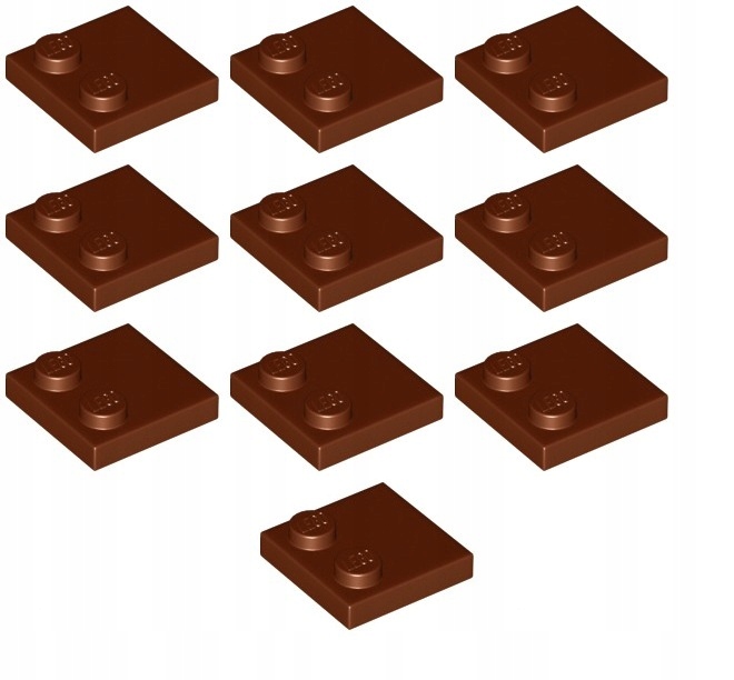 

Lego 33909 Płytka 2x2 Brązowa Nowa (1g) 10 szt.