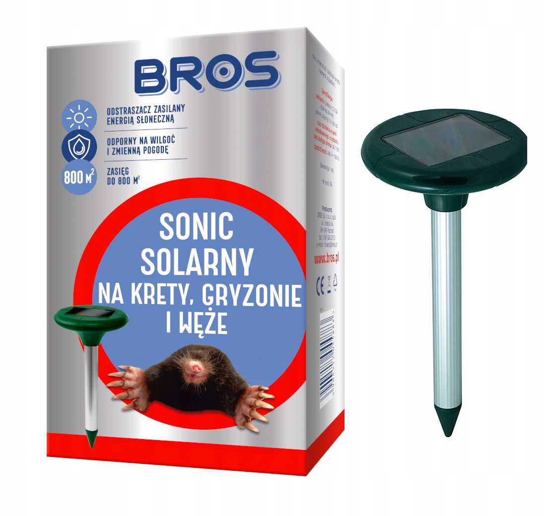 

Odstraszacz solarny Bros na krety nornice mocny