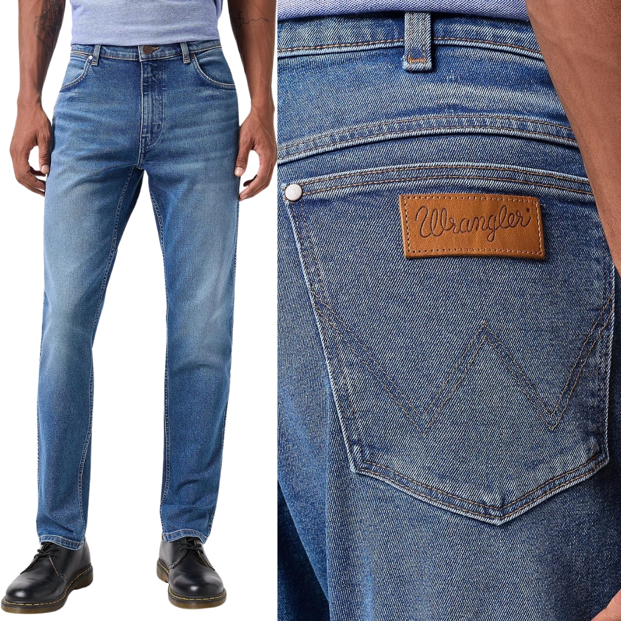Wrangler River regular tapered 365COOL prodyšné džínové kalhoty W32 L34