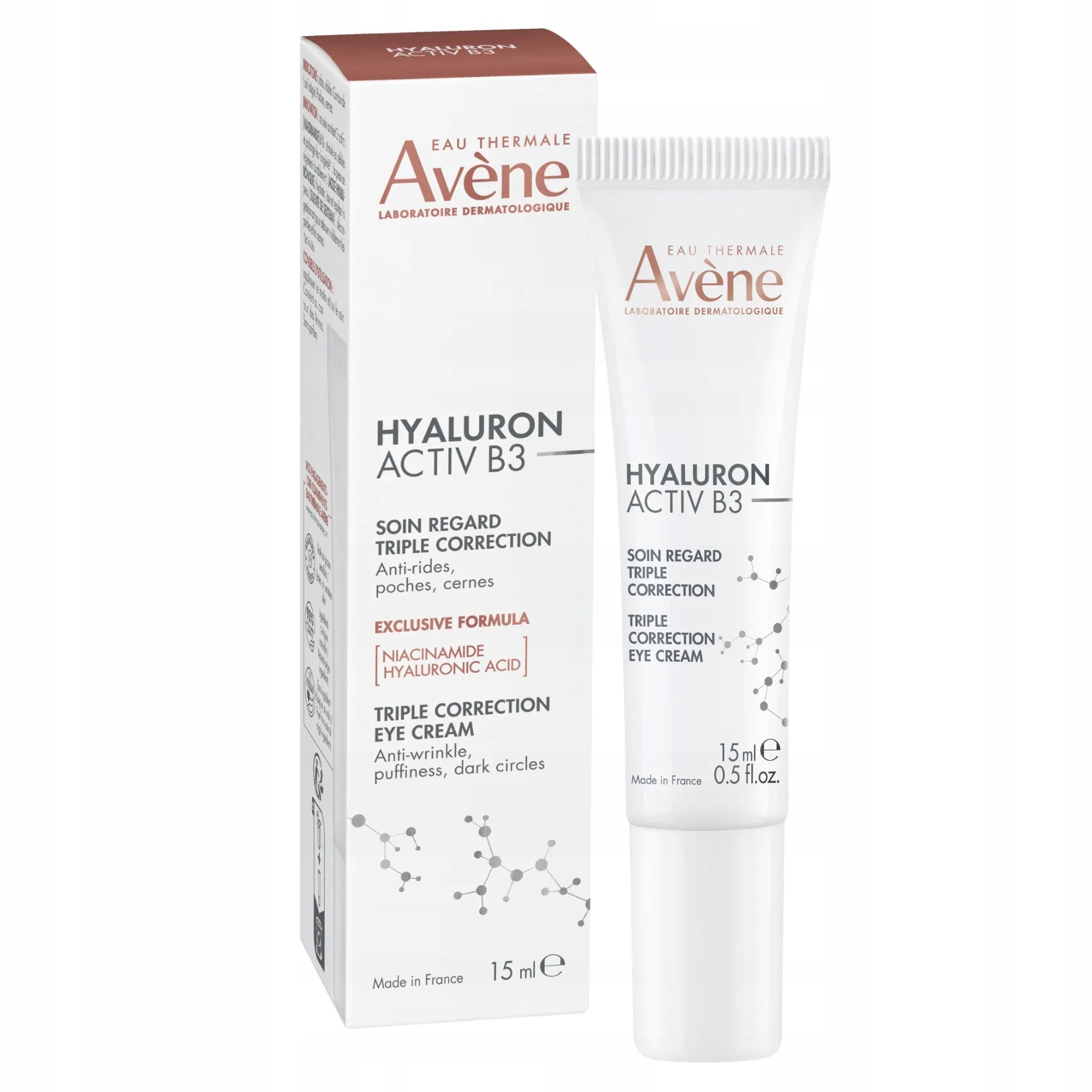 Avene Hyaluron Activ B3 krem pod oczy o potrójnym działaniu 15 ml