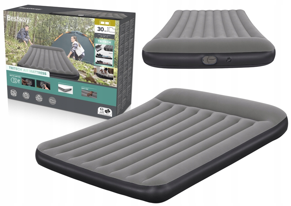 Matrace 150x203x30 cm s vestavěnou pumpou Usb, Pvc, postel