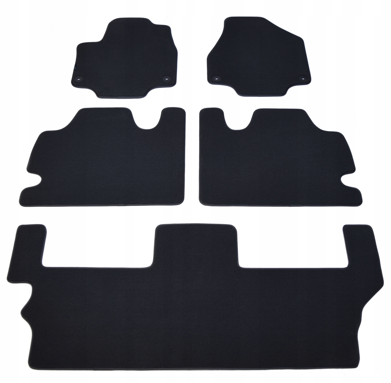 Dywaniki DIAMOND + czarna LAMÓWKA Chrysler Pacifica II od 2017r. - 7os.