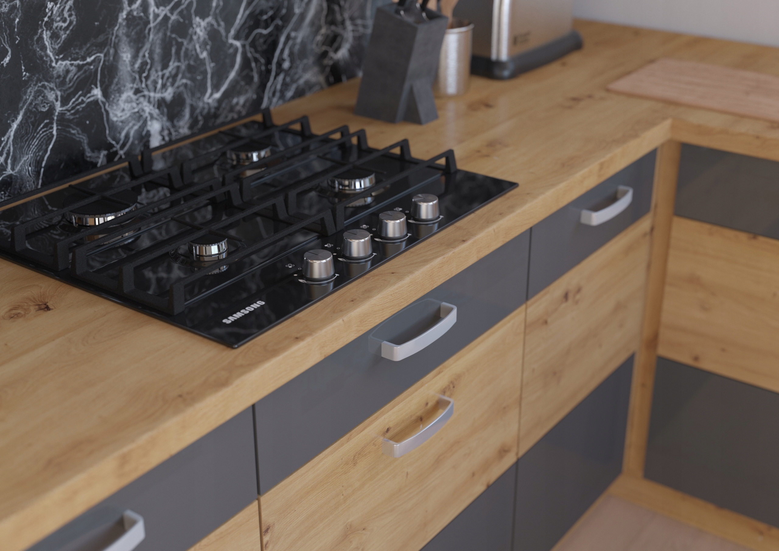 Blat kuchenny Dąb Artisan 38mm ''60'' 60cm Producent inna