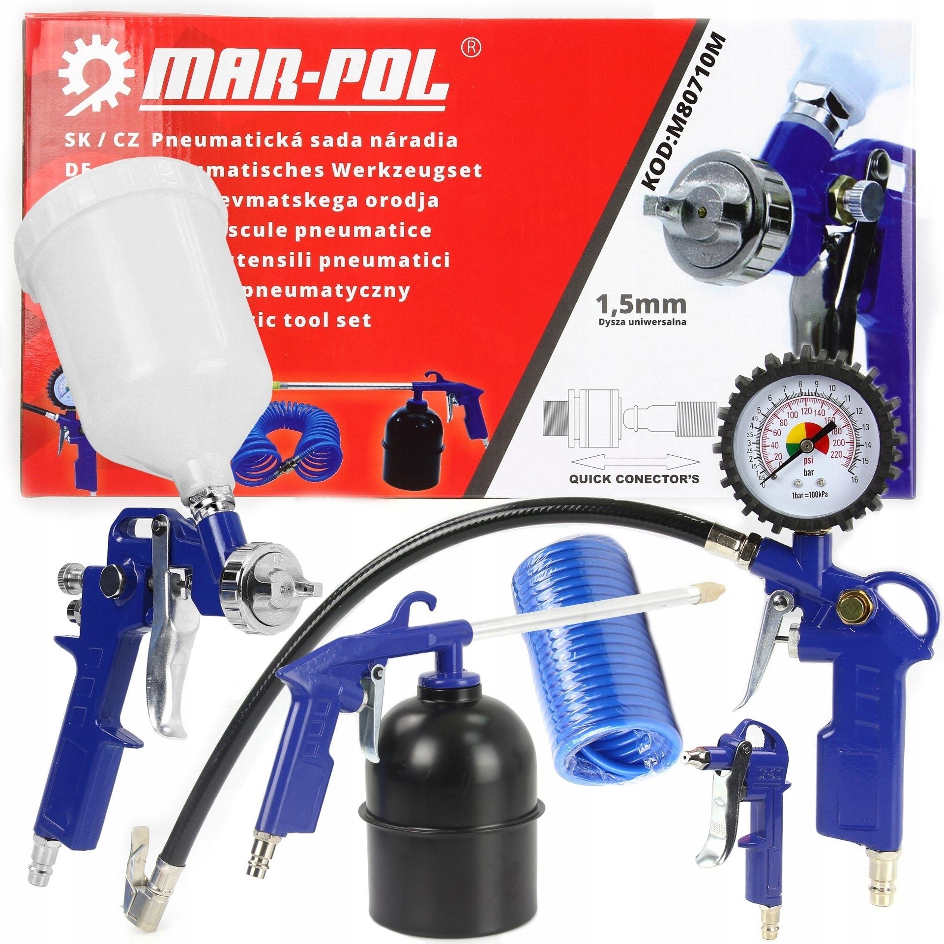 ZESTAW LAKIERNICZY DO MALOWANIA PISTOLET SPRĘŻARKA