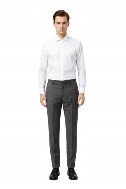 Selected Homme Šedé Elegantní Kalhoty Jednoduché Barvy 48 N1E
