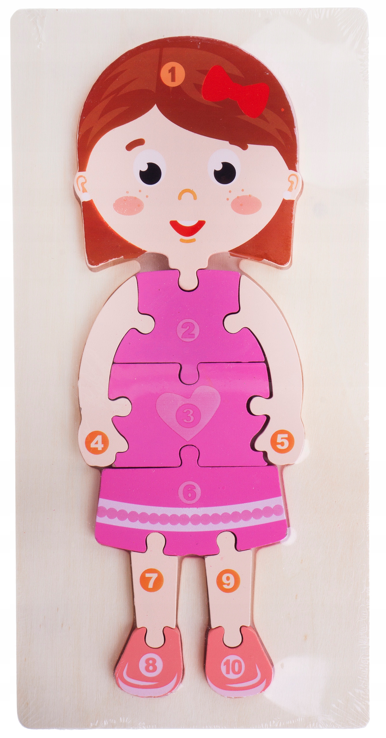 

Puzzle Dziewczynka Układanka Drewniana Duża 11 El