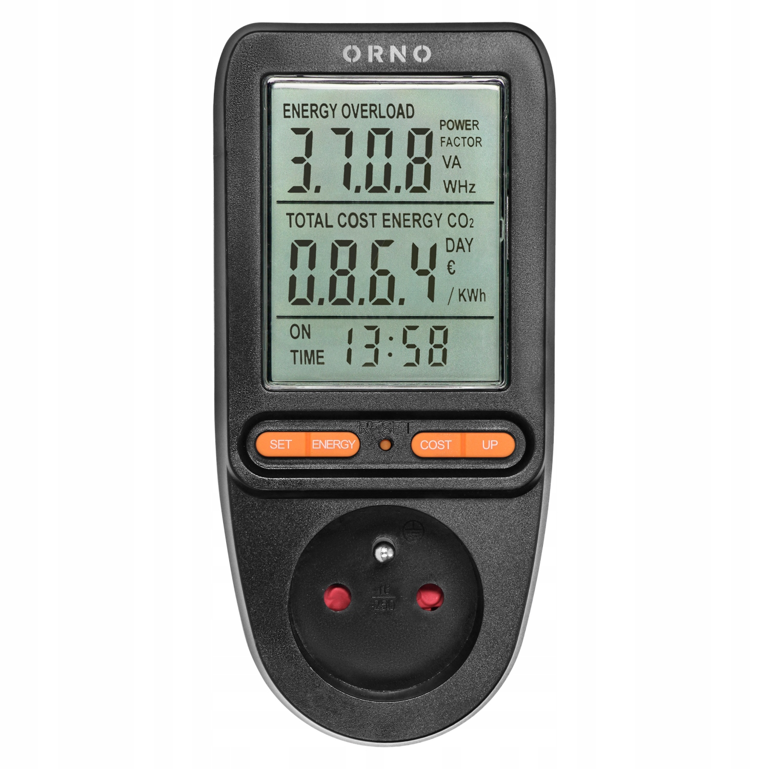 ORNO WATOMIERZ Z WYŚWIETLACZEM LCD Z AKUMULATOREM CZARNY OR-WAT-435/B Kod producenta OR-WAT-435/B