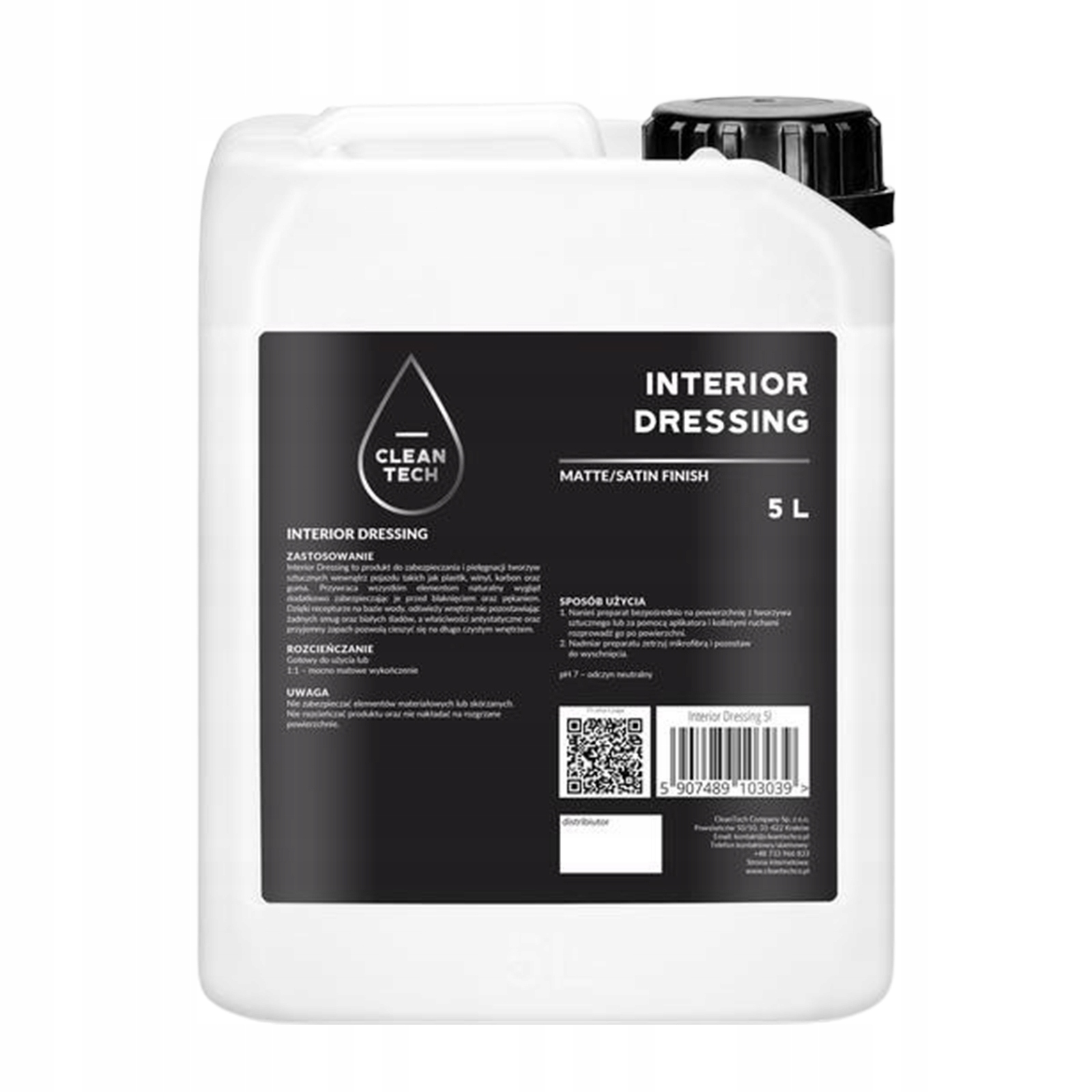 Заправка для автомобіля CleanTech Interior Dressing 5L