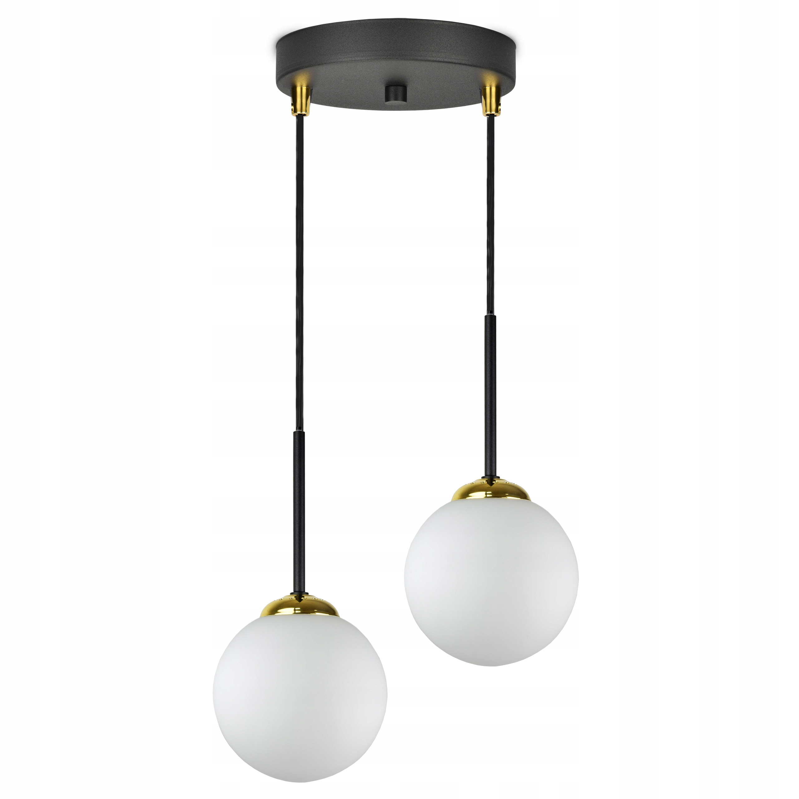 

Lampa Sufitowa Czarna Szklane Klosze Astra-EZ2 G9
