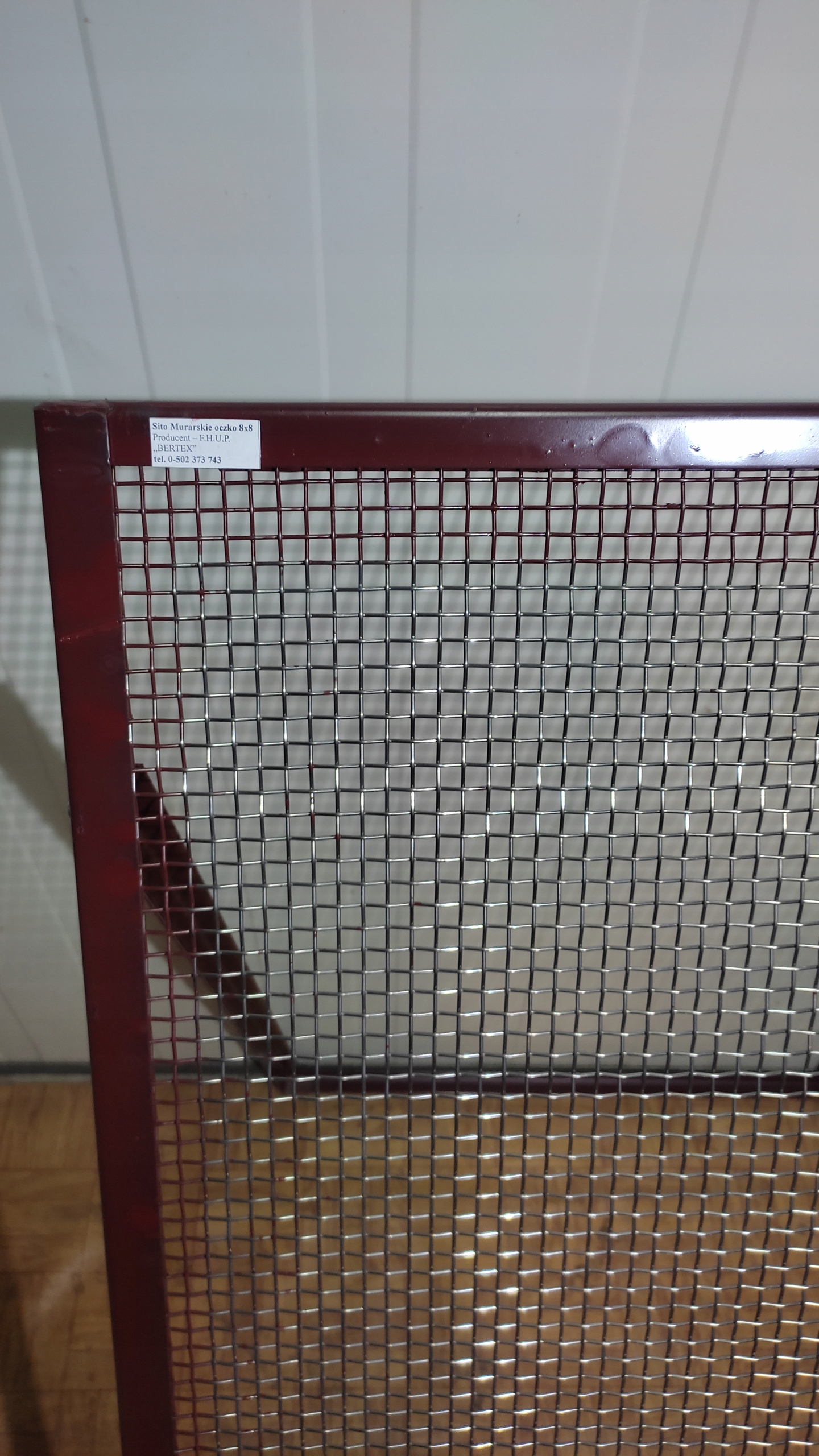 Sito Murarskie/do przesiewania oczko 8x8mm Bertex Materiał stal