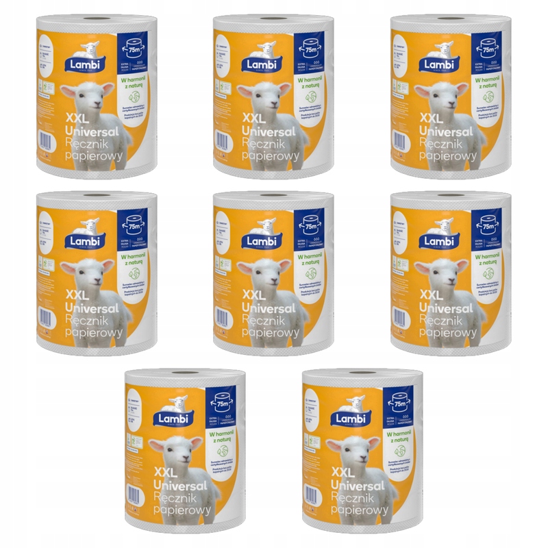Lambi Papírový ručník XXL Universal 2 vrstvy 1x375 Pefc X8
