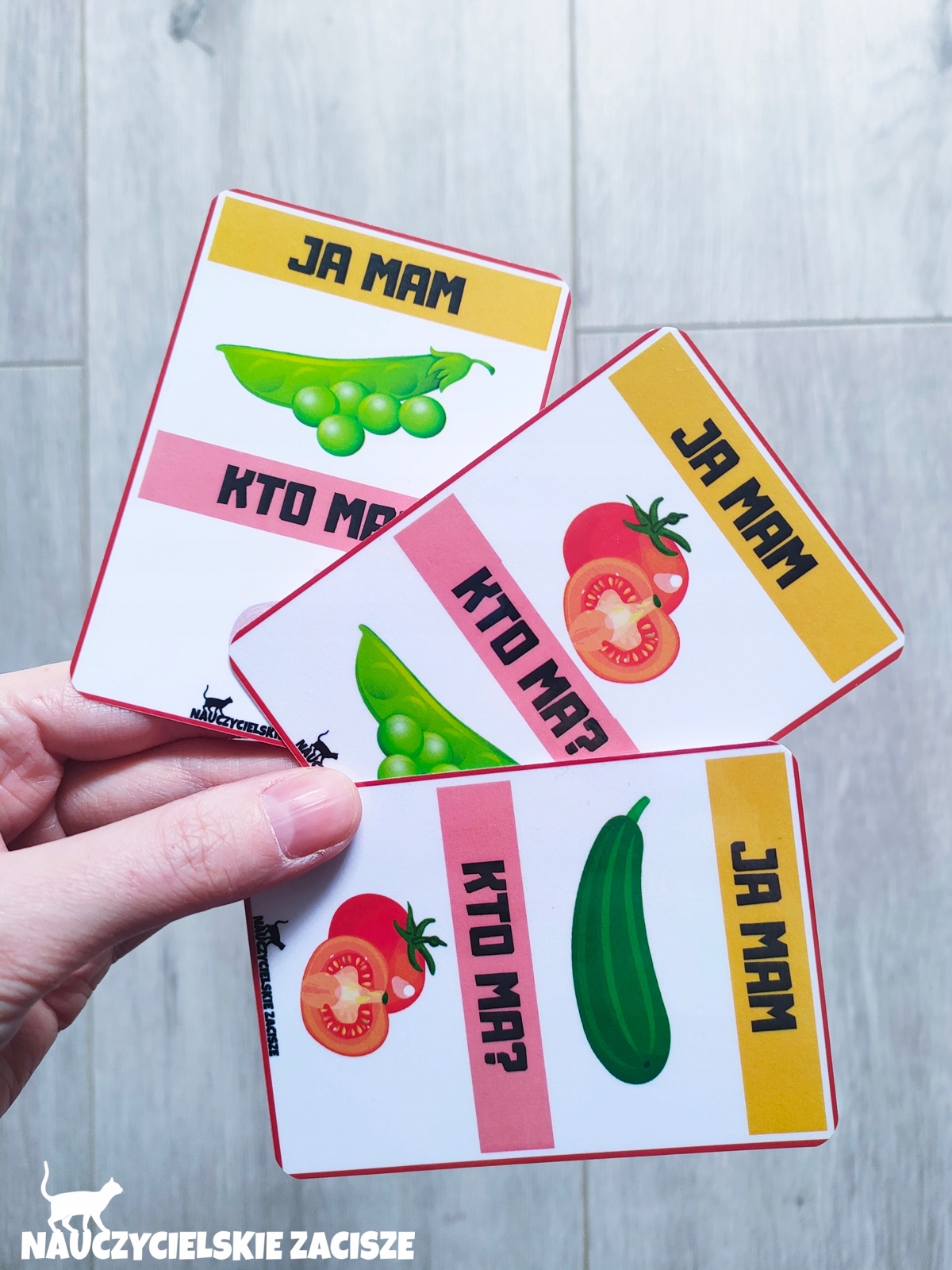 JA MAM, KTO MA? WARZYWA Gra karciana dla dzieci Rodzaj materiały dla nauczyciela