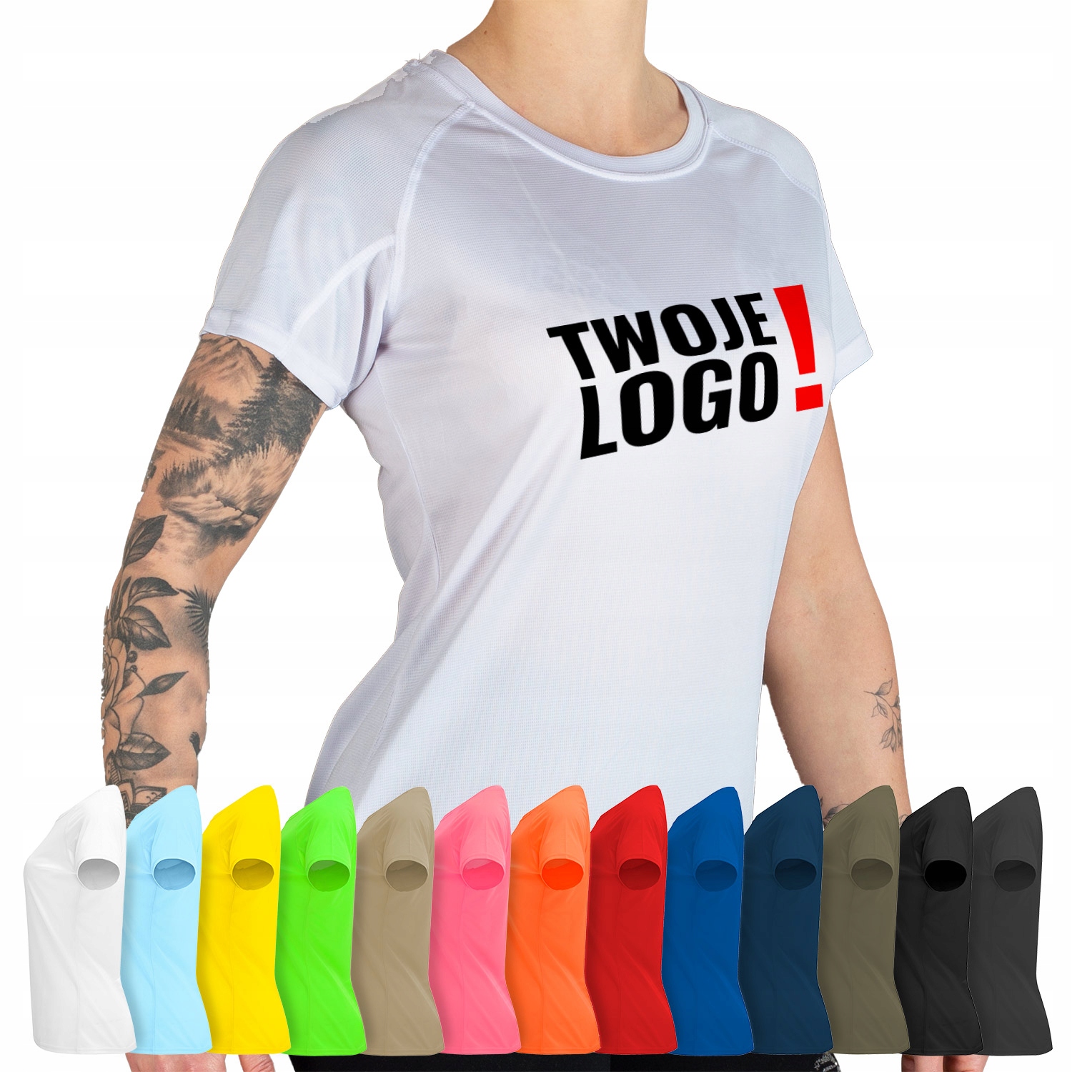 KOSZULKA DO BIEGANIA TERMOAKTYWNA Oddychająca LOGO