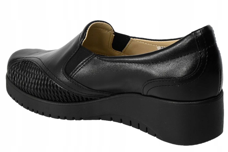 Półbuty Janta 18104 Skórzane Czarne Rozmiar 37
