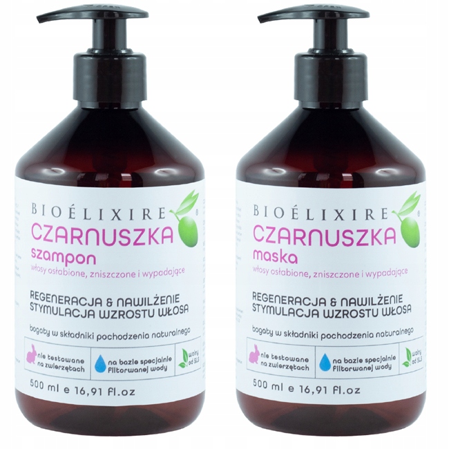 

Bioelixire Czarnuszka Zestaw do włosów osłabionych