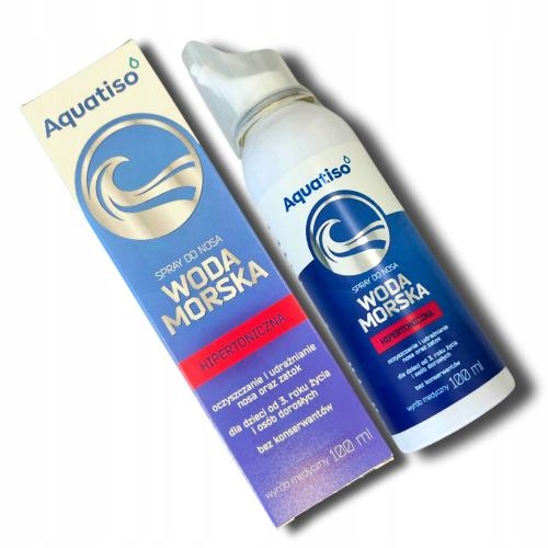 Woda morska hipertoniczna Aquatiso , spray do nosa, 100 ml