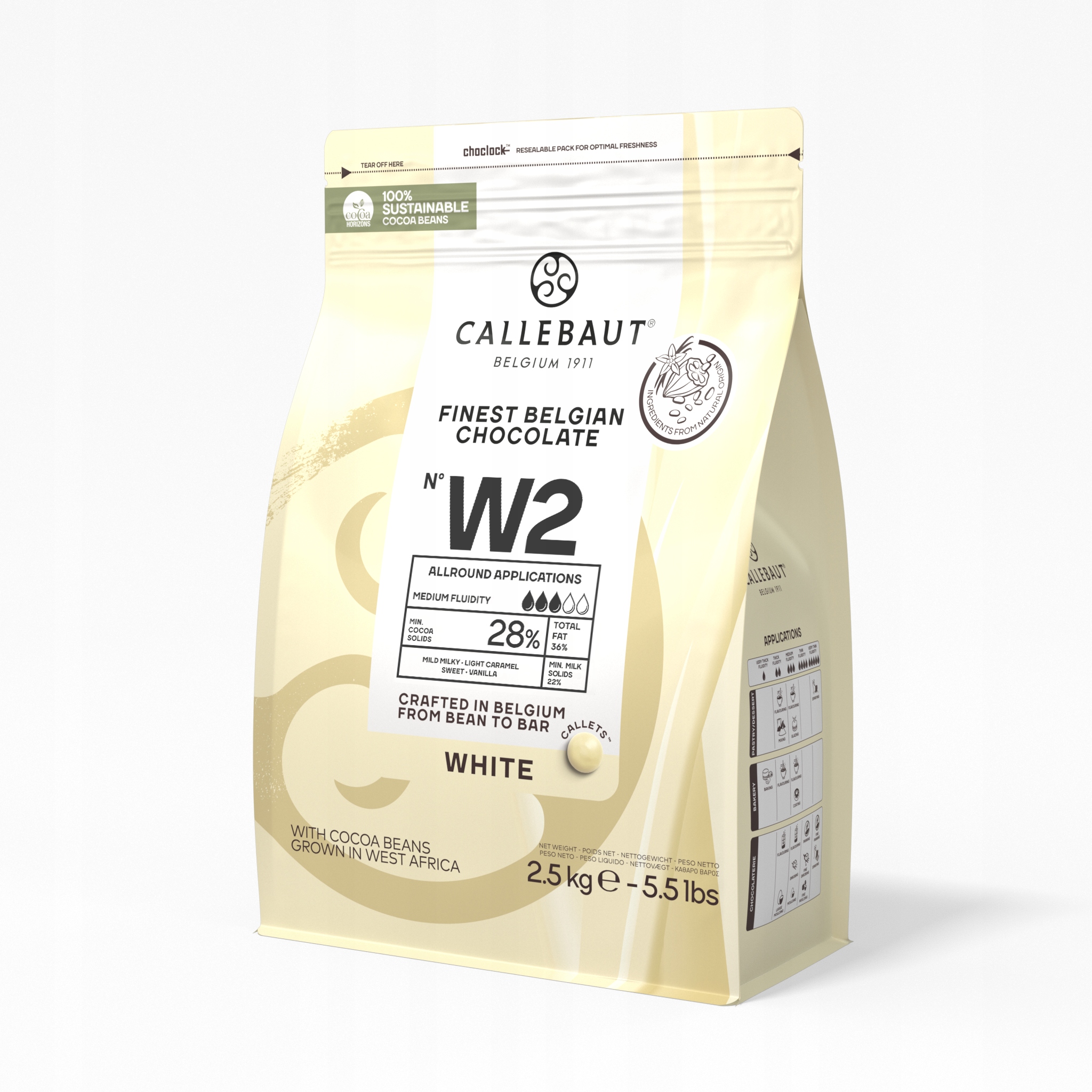 Levně Barry Callebaut belgická čokoláda k pití mléčná bílá W2 28% 2.5kg