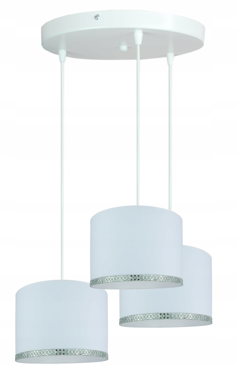 Módní závěsná stropní lampa, moderní lustr, stínidlo 20 cm Dekor bílý