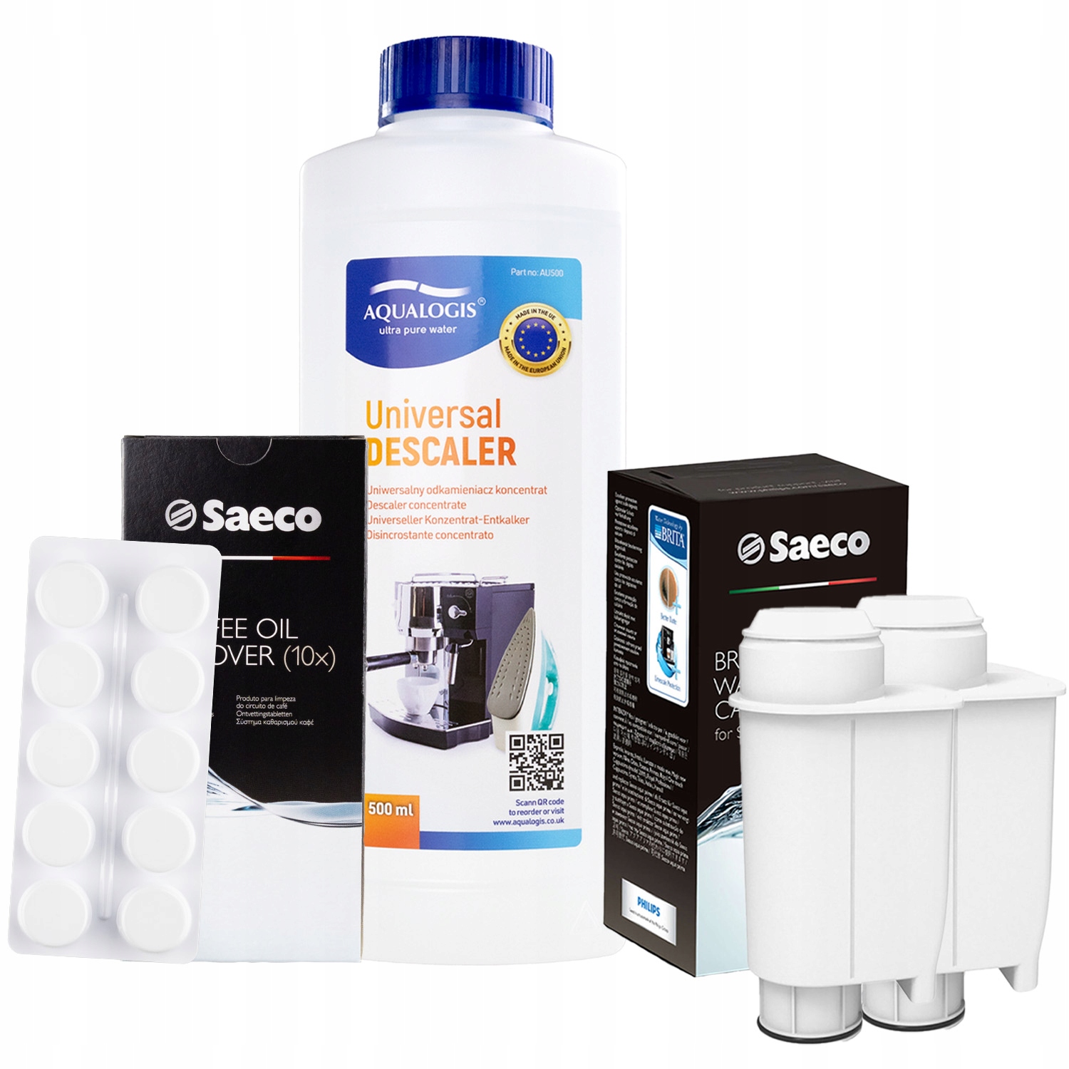 Odvápňovač 500 ml tablety 2 x filtr pro kávovar Gaggia Intenza+