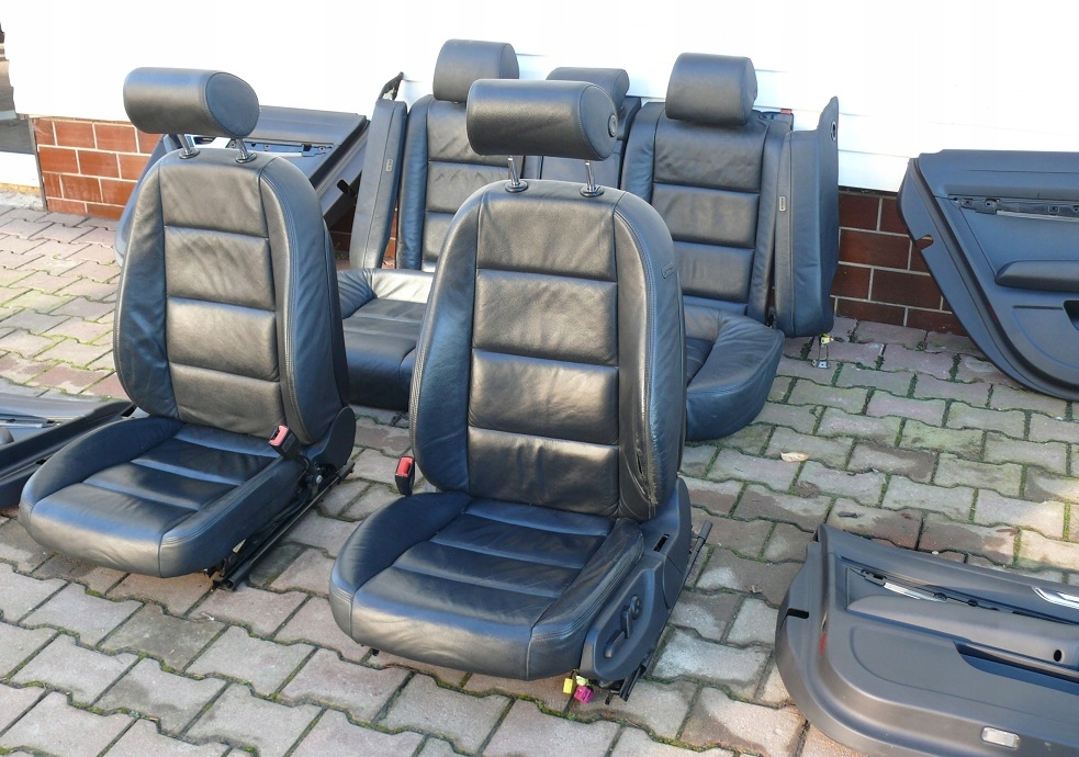 Sitz Sitze links rechts Sitz Seiten schwarze Leder AUDI A6 C6 Sedan 04- EU