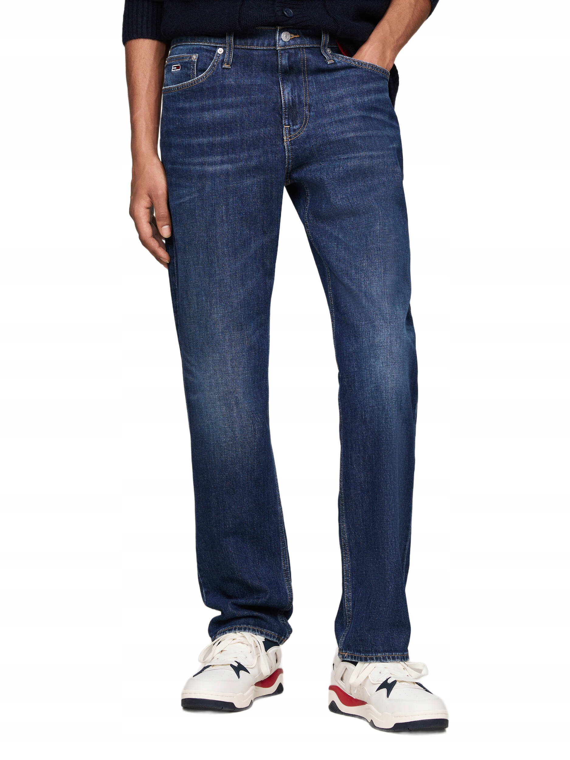 Tommy Jeans Tmavě Modré Pánské Džíny Jednoduché Bavlna Elastan 32/32 Xta