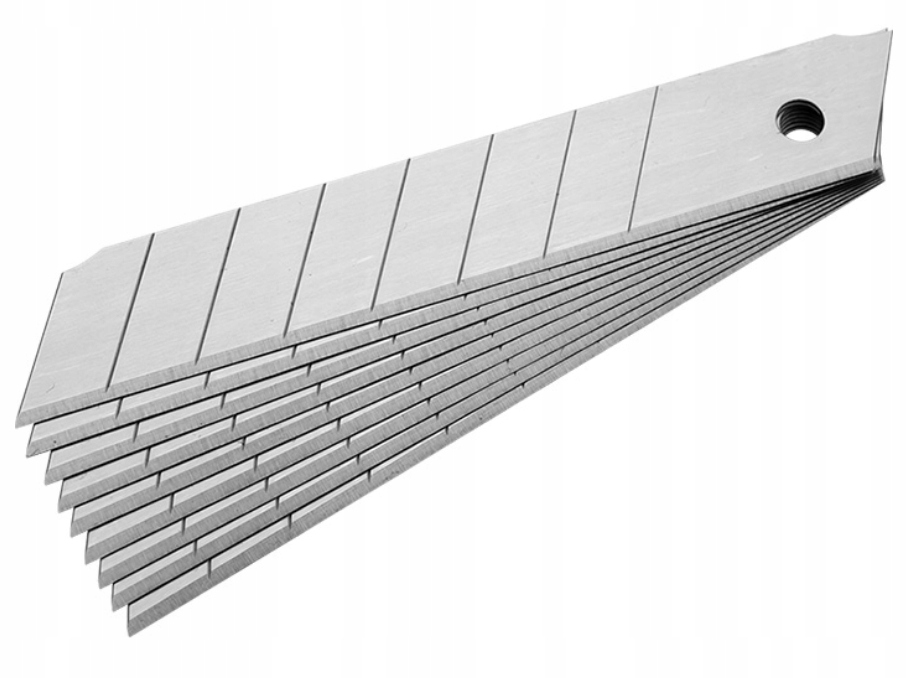 OSTRZA,ZAPAS DO NOŻA 18MM WYMIENNE 10 ZAPASÓW